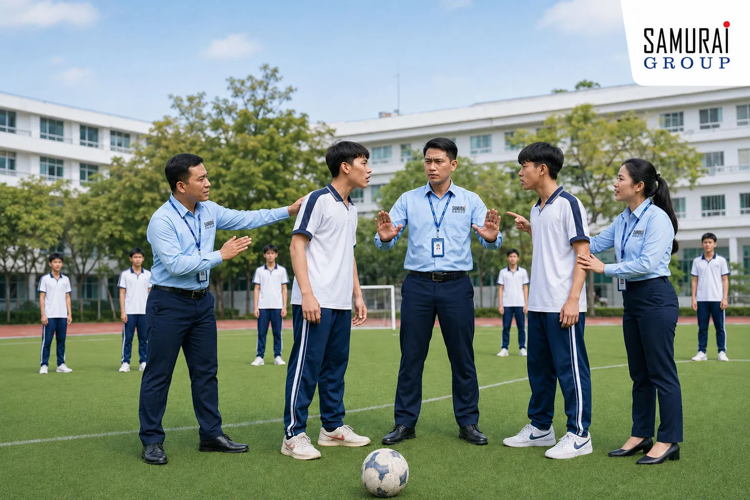 Học sinh đánh nhau trong sân bóng - Phát hiện sớm để ngăn xung đột leo thang